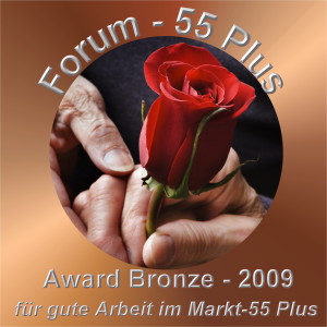 Award Bronze für gute Arbeit im Markt 55 Plus